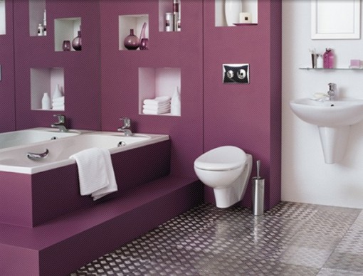 decoracion-de-baños-en-morado - Aislamientos Javier